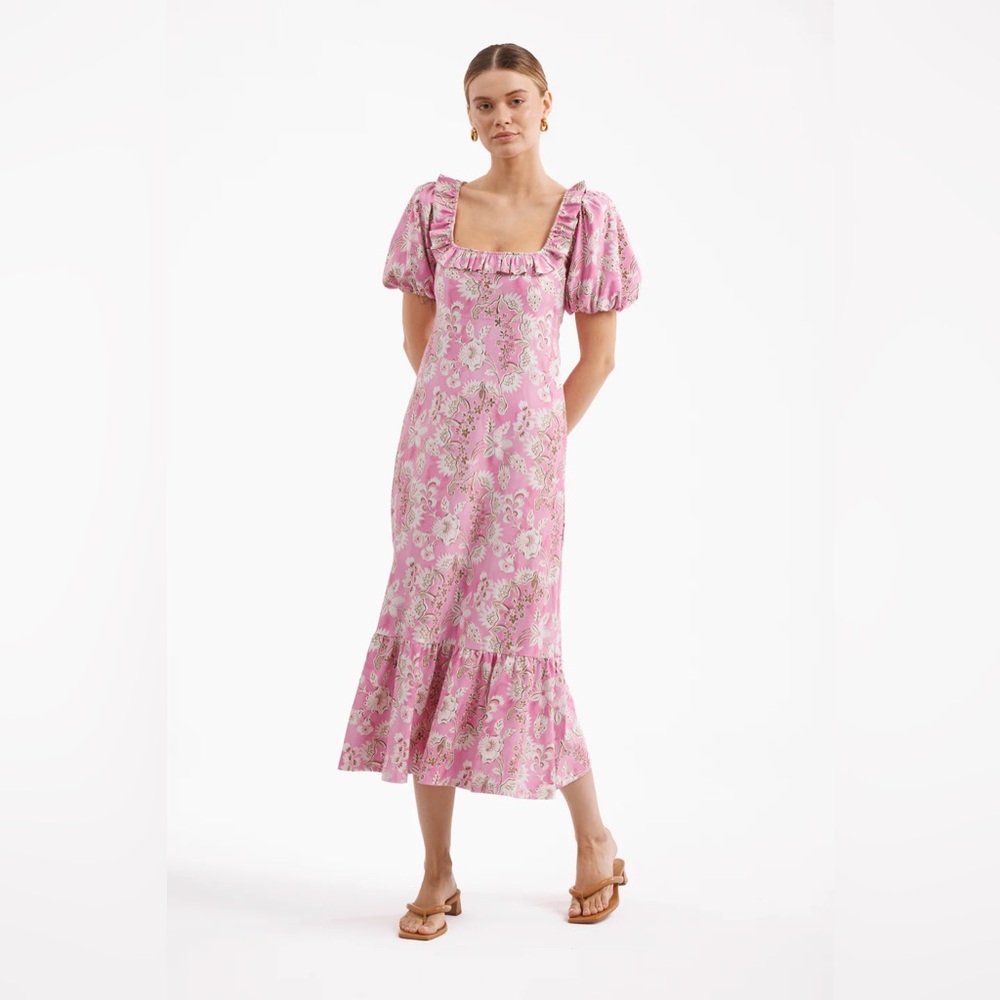 Smith & Quinn NWT Gretchen Dress Petunia Patisserie Floral Print MIDI Women’s XS